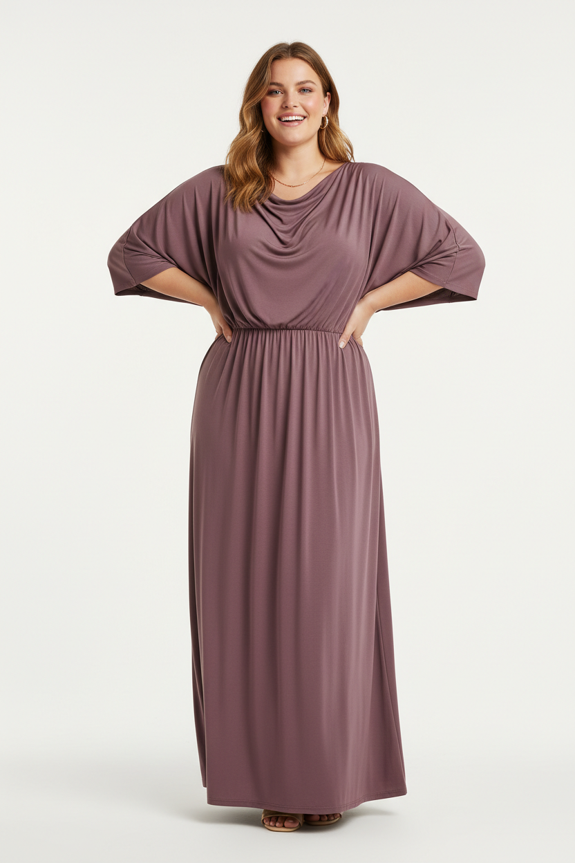 Plus Size Solid Dress