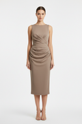 Ruched Waist Midi Dress